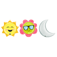 Sonne- Mond- und Wolkenballons