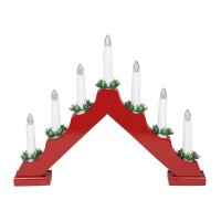 LED Adventsbogen Rot mit 7 Lichtern