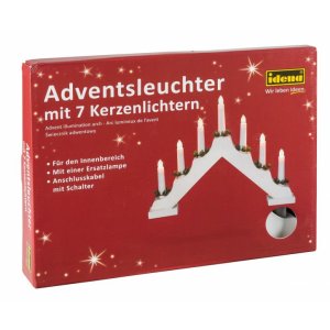LED Adventsbogen Weiss mit 7 Lichtern