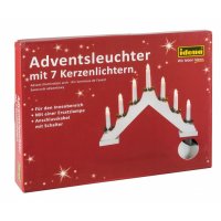 LED Adventsbogen Weiss mit 7 Lichtern