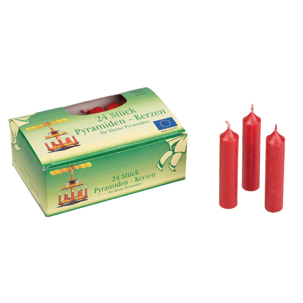 Pyramidenkerze rot 24er
