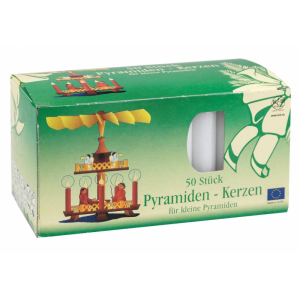 Pyramidenkerze weiß 50er