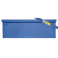 Damast Tischtuchpapier blau, 10m x 1m