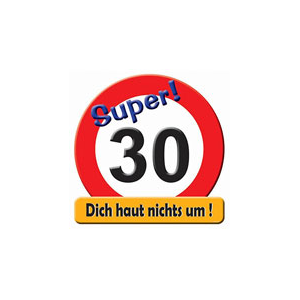 Riesenschild Zahl 30