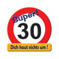 Riesenschild Zahl 30