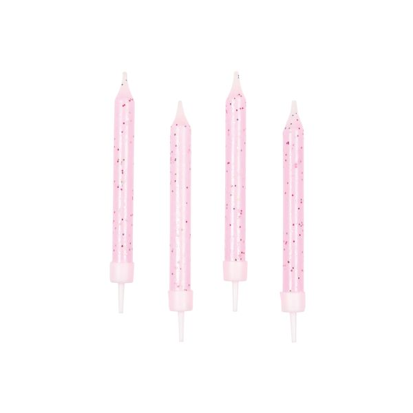 Kerzen Glitter Rosa (10)