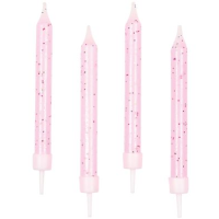 Kerzen Glitter Rosa (10)