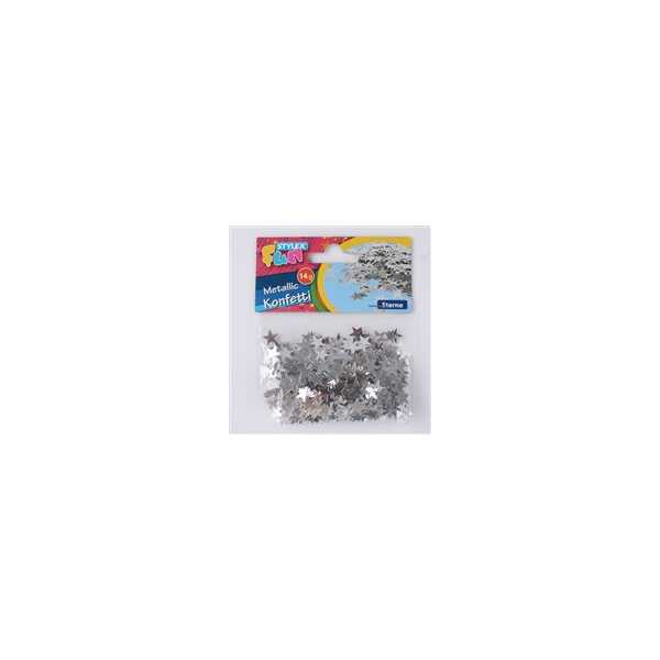 Konfetti - Sterne Metallic Silber, 14g