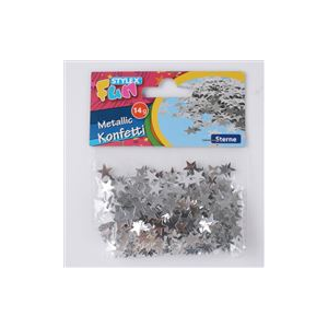 Konfetti - Sterne Metallic Silber, 14g