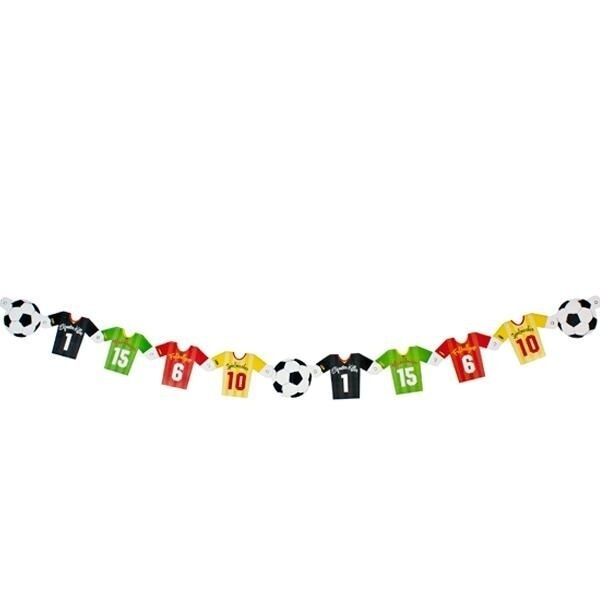 Girlande - Fussball und Trikotmotiven - 2 m
