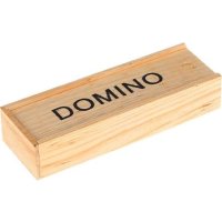 Domino in Holzbox, 16x5cm