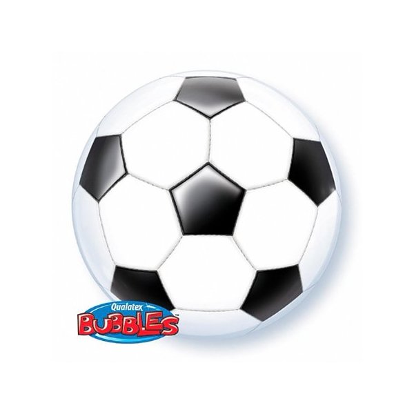 Single Bubble Ballon - Motiv Fussball - XL -...