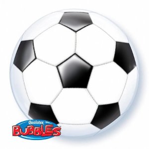 Single Bubble Ballon - Motiv Fussball - XL -...