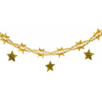 Girlande - Happy New Year schwarz gold Holografisch - 3 m