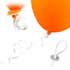 Luftballonverschluss mit ca 1,3m wei&szlig;em Band (1)