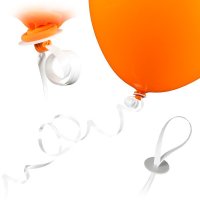 Luftballonverschluss mit ca 1,3m weißem Band (1)