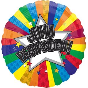 Folienballon - Motiv Juhu Bestanden - S - 43 cm / 0,02...