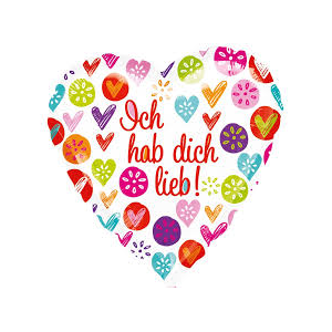 Folienballon - Motiv Ich hab dich lieb - S - 45 cm / 0,02...