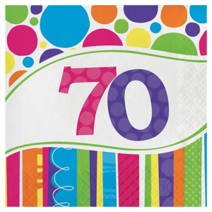 Servietten - Zahl 70, 2-lagig (18)