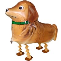 Folienballon - Airwalker Hund Golden Retriever - XL - 73 cm / 0,05 m³
