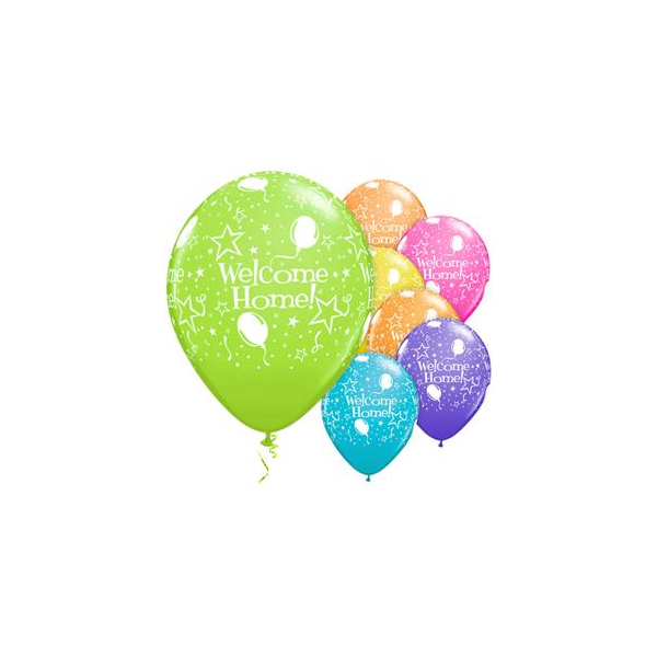 Latexballon-Set - Motiv Welcome Home - S - 28 cm / 0,02m³ (6)