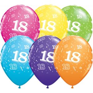 Latexballon-Set - Motiv Zahl 18 (6)