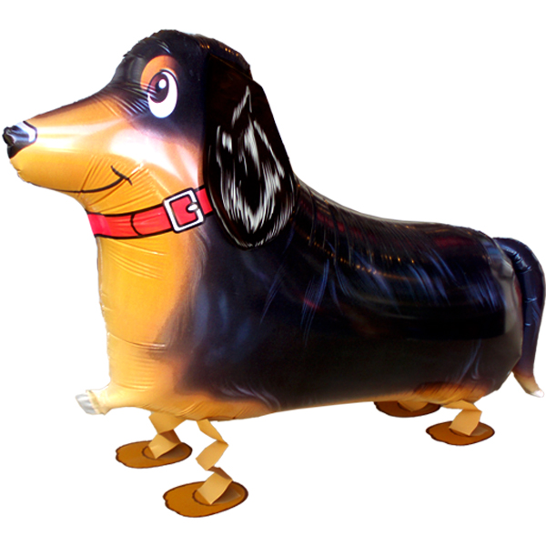 Folienballon - Airwalker Hund Dackel - L - 68 cm / 0,04...