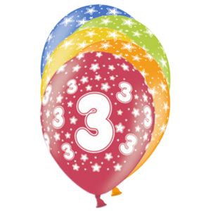 Latexballon - Motiv Zahl 3