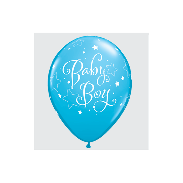 Latexballon Motiv Baby Boy Stars - S/Latex - 28 cm/0,02...
