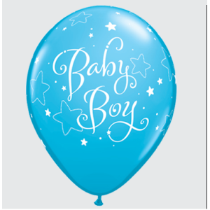 Latexballon - Motiv Baby Boy Stars - S - 28 cm / 0,02...