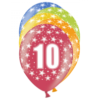 Motivballon Zahl 10 bunt (6)