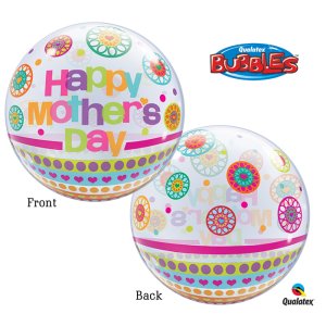 Single Bubble Ballon - Motiv Happy Mother Day - XL -...