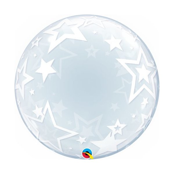 Ballon Stylish Stars - XL/Stretchfolie/Deco Bubble -...