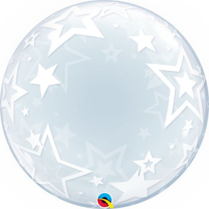 Deco Bubble Ballon - Motiv Stylish Stars - XL - 61 cm / 0,04 m&sup3;
