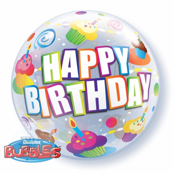 Ballongewicht 50 Geburtstags Bubbles gefüllt mit Helium fliegt 4 Wochen 