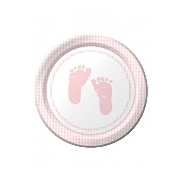 Pappteller - Baby Shower - Girl, pink, 22cm (8)