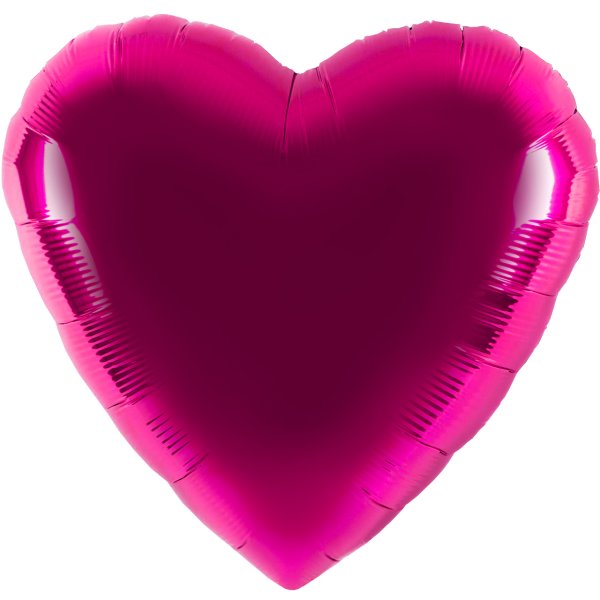 Folienballon Herz pink (fuchsia) - S - 45cm/0,02m³