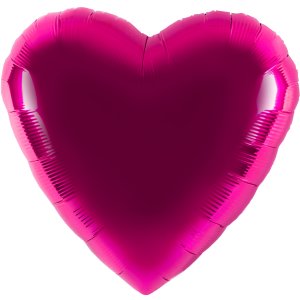 Ballon XS Herz pink (fuchsia)