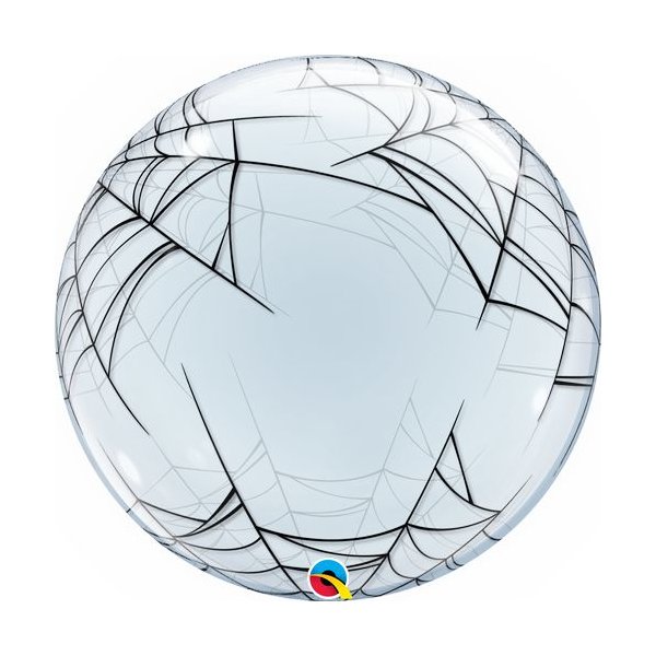 Deco Bubble Ballon - Motiv Spinnennetz - XL - 61cm/0,04m³