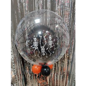 Ballon Spinnennetz - XL/Strechtfolie/Deco Bubble - 56cm/0,04m&sup3;