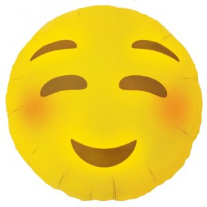 Folienballon - Motiv Emoji Blushing - S - 45cm/0,02m³