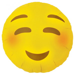 Folienballon - Motiv Emoji Blushing - S - 45 cm / 0,02...