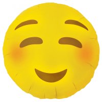 Folienballon - Motiv Emoji Blushing - S - 45cm/0,02m³