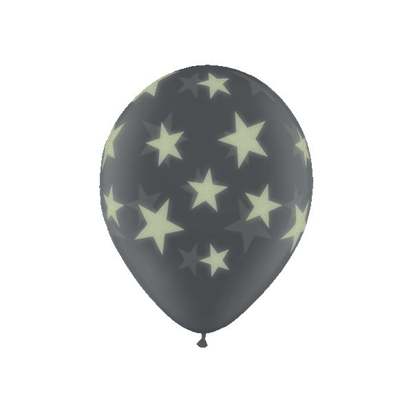 Latexballon - Motiv Glow Stern Nachleuchtend