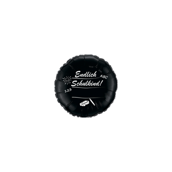 Folienballon - Motiv Endlich Schuldkind - S - 45 cm / 0,02 m&sup3;