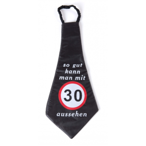 Krawatte Zahl 30 Verkehrsschild