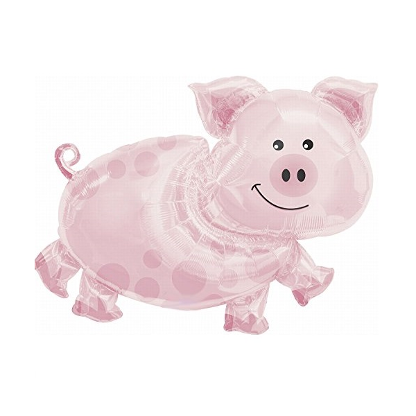 Folienballon - Figur Schwein - XXL - 89 cm / 0,07 m³