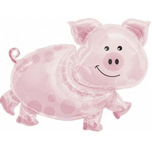 Folienballon - Figur Schwein - XXL - 89 cm / 0,07 m³