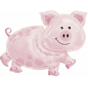 Folienballon - Figur Schwein - XXL - 89 cm / 0,07 m³