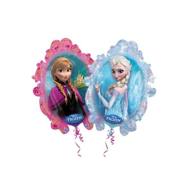 Ballon Frozen: Spiegelbild Anna und Elsa II - XXL/Folie - 63 x 78cm /0,07m³